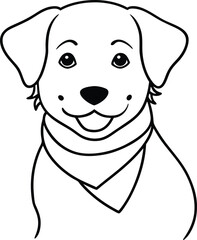 Fototapeta premium Cute puppy vector with a playful face and wagging tail for kids 