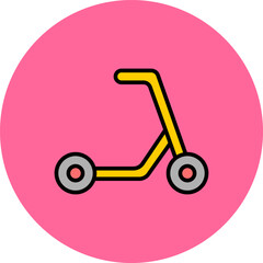 Kick Scooter Vector Icon