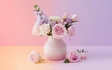 Soft Pastel Gradient from Blush Pink to Lavender