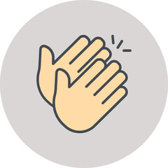 Obraz premium Clapping Hands Vector Icon