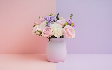 Fototapeta premium Soft Pastel Gradient from Blush Pink to Lavender