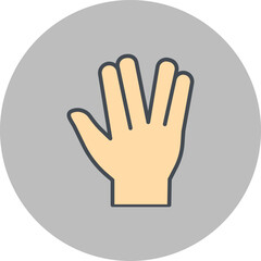 Vulcan Salute Vector Icon