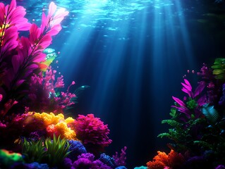 Fototapeta premium A fantastical underwater world