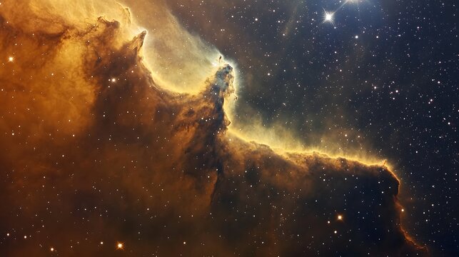 An image processing software enhancing the photo of a nebula, showcasing the magical and ethereal beauty