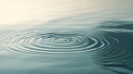 Fototapeta premium subtle overlapping circles creating a ripple ef. A serene close-up of ripples gently spreading across a calm body of water, creating a tranquil and so