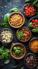 Colorful Ingredients Prepared for a Culinary Creation