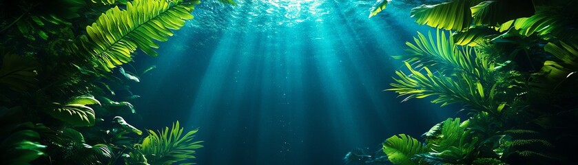 Obraz premium Eye-level perspective of a mesmerizing underwater paradise
