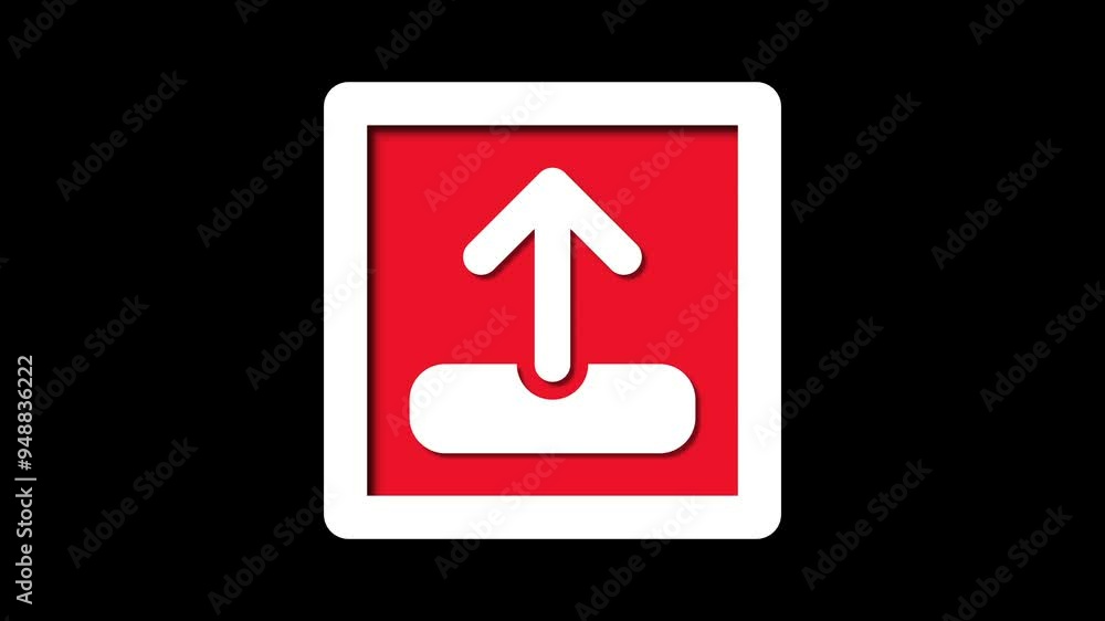 Poster enhancing the upload icon with motion graphics for effective file transfer visuals .