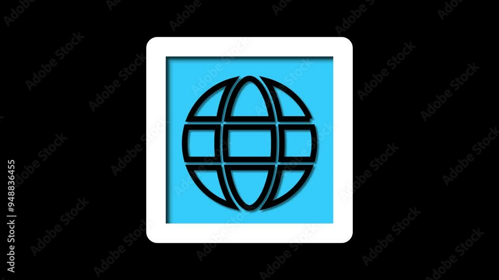 Poster Animated earth icons transforming global visuals with engaging motion graphics and dynamic planet symbols
