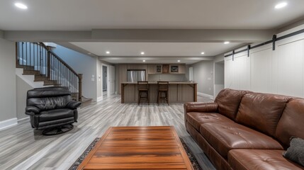 Modern Basement Interior Design.