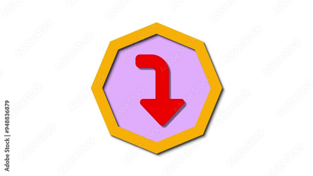 Poster animated motion in down arrow icons crafting engaging level down symbol .