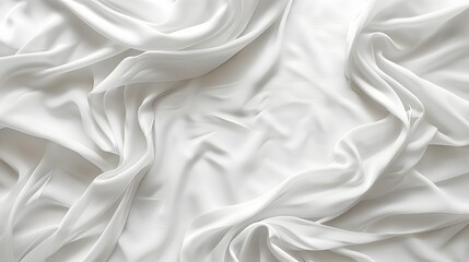 Obraz premium white plain background. A smooth, flowing white silk fabric draped elegantly, creating a soft and luxurious aesthetic. 