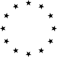 Stars in circle small