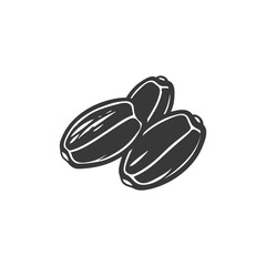 Two Black and White Sketchy Drawings of Sunflower Seeds