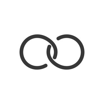Two Interlocking Circles Forming an Infinity Symbol