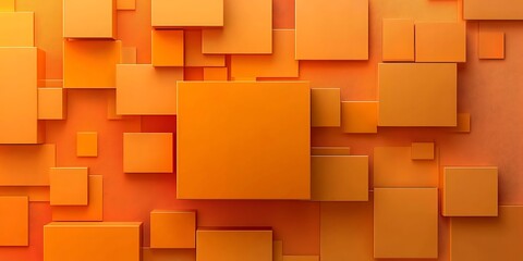 Orange and yellow cube square box shape background presentation design. 