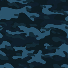 
camouflage dark blue background, vector texture, urban military pattern