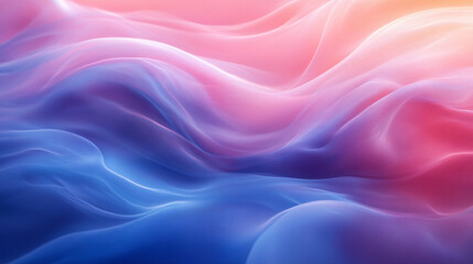 Obraz premium blue and pink abstract blur against a plain background, symbolizing chaos and dynamic movement. This artwork evokes a sense of energy and confusion through its vivid color gradients