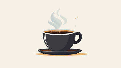 Classic Coffee Cup with Steam