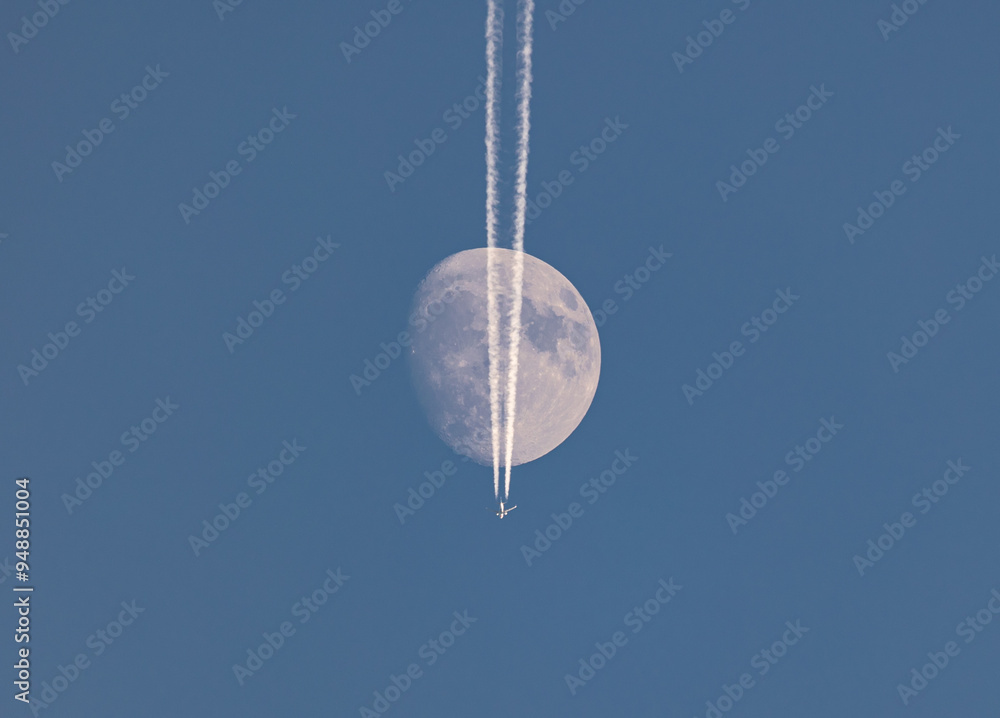 Sticker playing with the moon and multiple exposure for ideal locations!