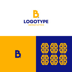 Logo Abstract B Letter Concept Modern Minimalism Flat Design