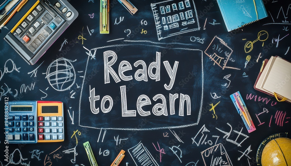 Poster engaging blackboard design with 