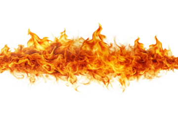 fire and flames isolated on a white background