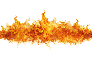 fire and flames isolated on a white background