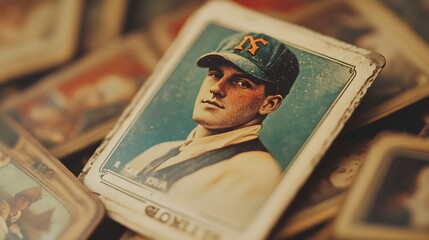 A close-up of a vintage sports card displayed on a light solid color background, highlighting its glossy finish and intricate details