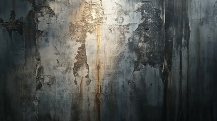 Obraz premium Rugged textured grunge wall background with dark shadows, chipped paint, rough surface, and cracked concrete details, new beautiful stock image illustration AI
