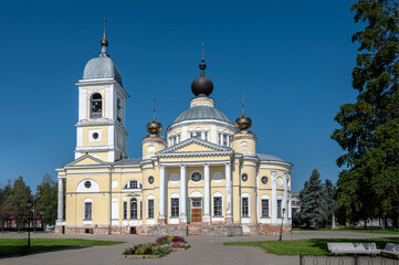 Uspensky or Assumption Cathedral in the ancient town of Myshkin in Russia.