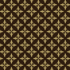 flower geometric seamless pattern brown background