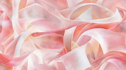 Obraz premium A pink and white background featuring a lot of wavy fabric