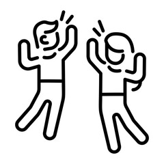 Celebration icon in line style