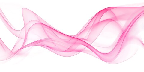 Abstract Pink Swirling Wave Against White Background