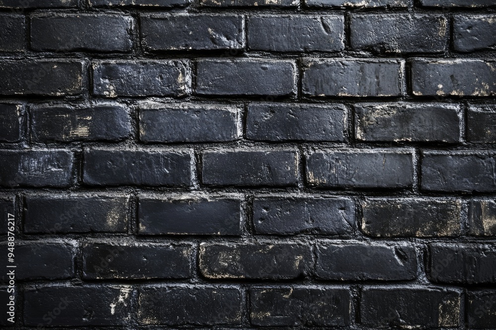 Aufkleber a stunning closeup view of a dark brick wall, capturing its unique and intricate texture and visual 
