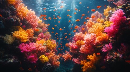 Fototapeta premium Vibrant Coral Reef Underwater