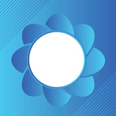 geometric abstract blue paper background Smooth and Colorful Flower Style wallpaper design for poster brochure presentation website cover Vector illustration