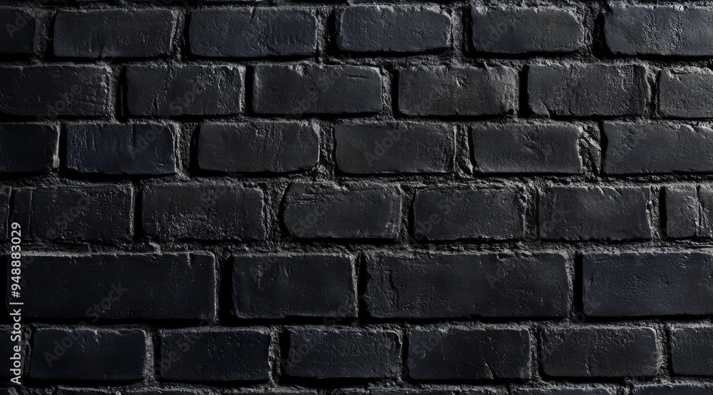 Poster this image features a closeup of a black brick wall, emphasizing its rich texture and unique pattern
