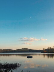 Fototapeta premium sunset over the lake