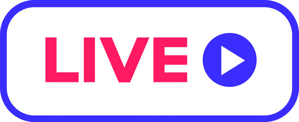 Live webinar icon flat style for social media