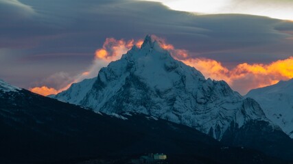 snowy mountains ushuaia end of the world argentina