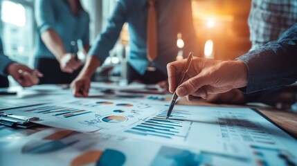 A group of professionals engaged in dynamic discussions, exchanging innovative ideas and developing actionable plans.