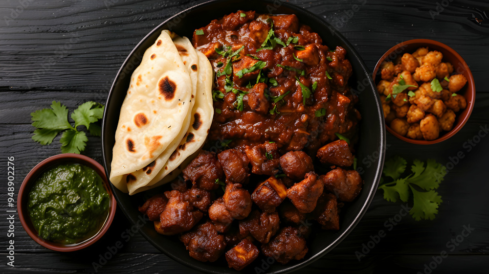 Poster Tempting Assortment Indian Vegetarian Dishes