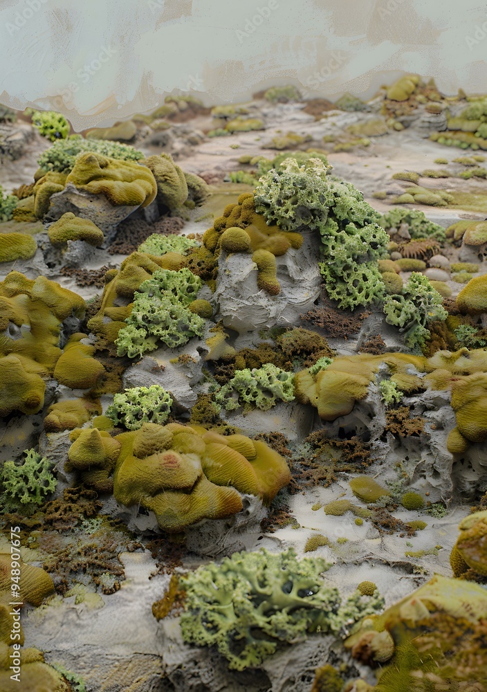 Canvas Prints Close Up View Of Green Moss Growing On Rocks