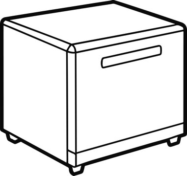 recommend clip art: refrigerator line art silhouette vector illustration