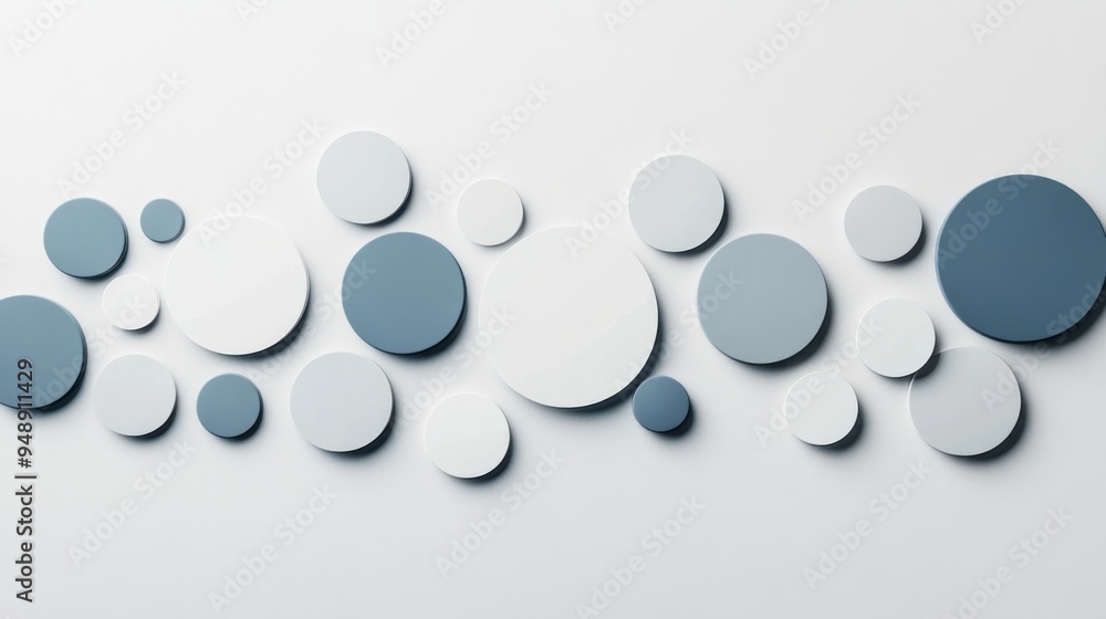 Poster abstract circle pattern on white background.