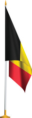 Belgium table flag.Belgian flag on transparent background