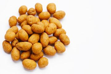 Coconut cream coated peanuts snack