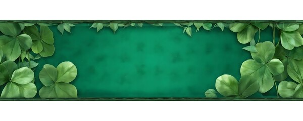 Lush green leaves border a tranquil turquoise background ideal for creative projects and nature-inspired designs